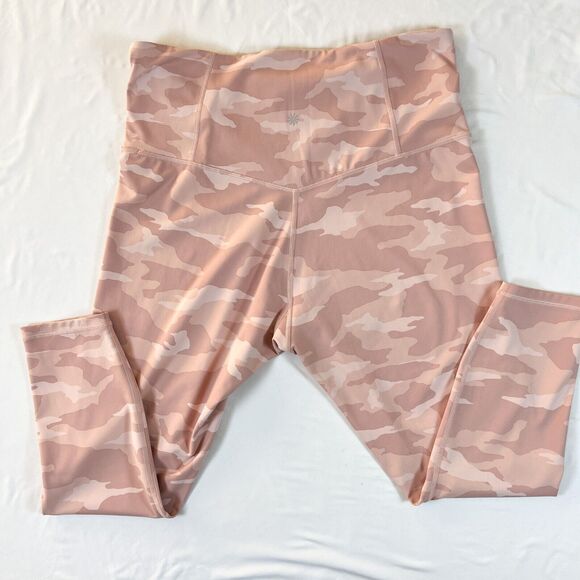Athleta Elation Camo 7/8 Tight Leggings 1X Pink Athleisure Active Gym‎ Lounge - Picture 8 of 9